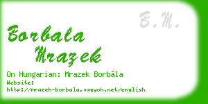 borbala mrazek business card