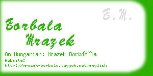 borbala mrazek business card